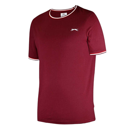 Burgundy Marl - Side - Slazenger Mens Cotton T-Shirt