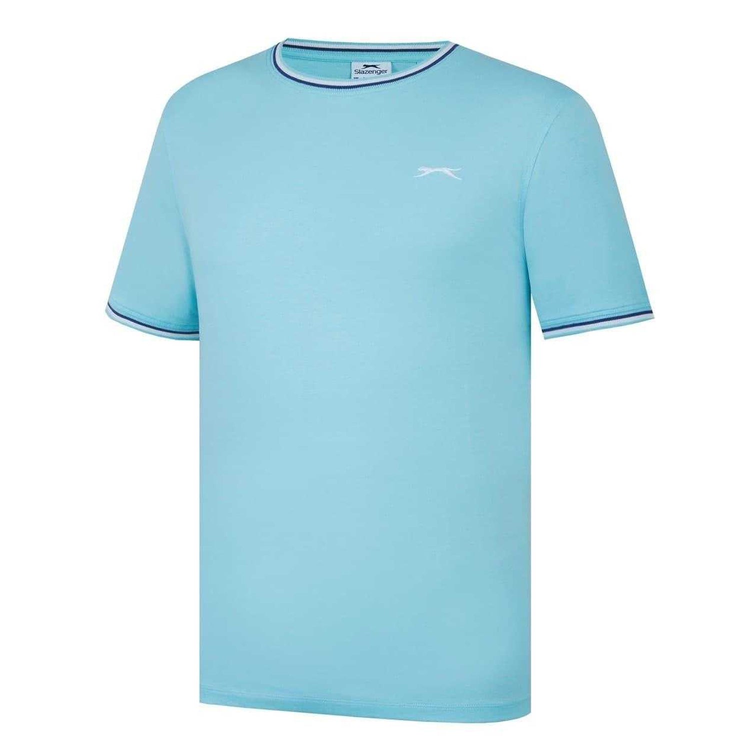 Aqua - Side - Slazenger Mens Cotton T-Shirt