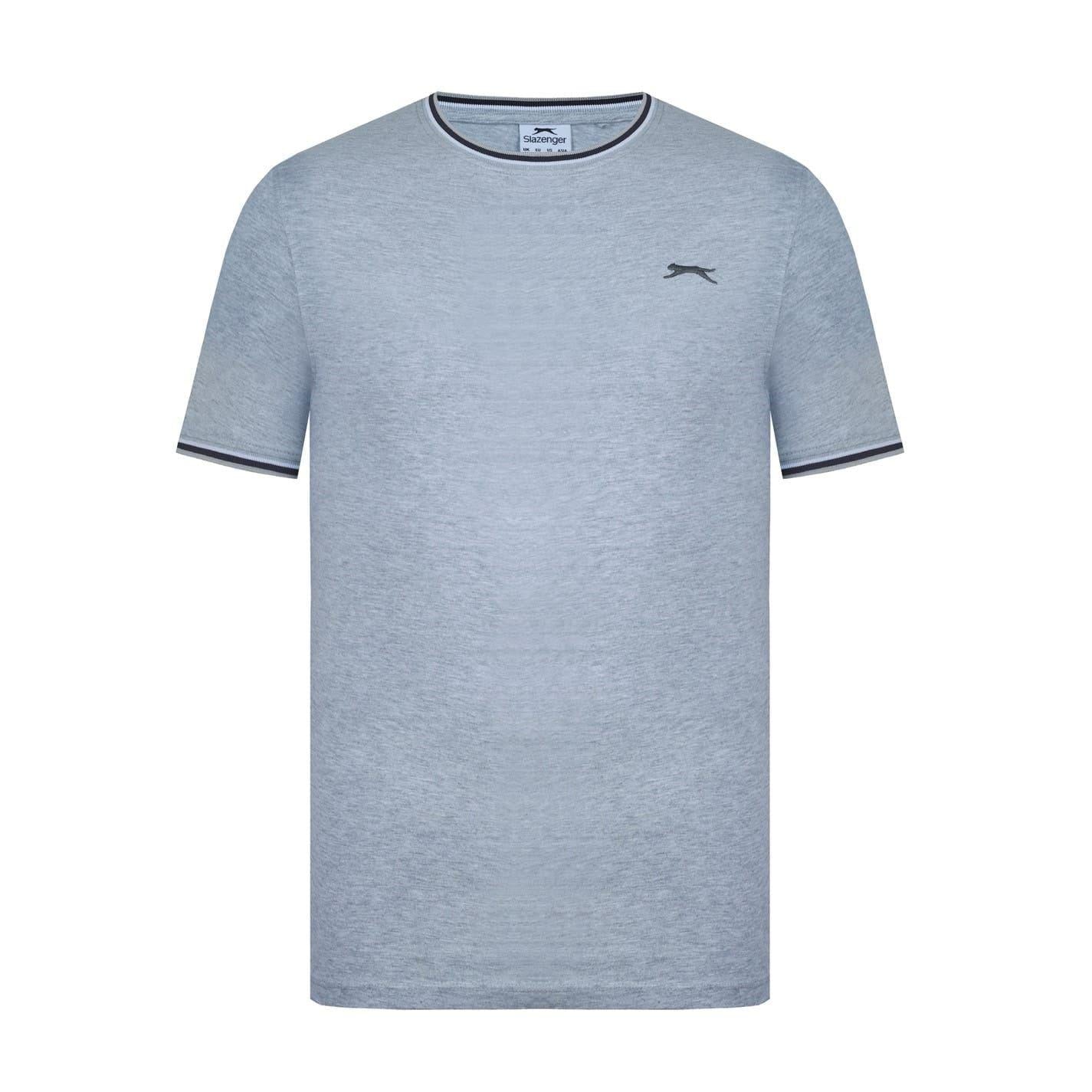 Grey Marl - Front - Slazenger Mens Cotton T-Shirt