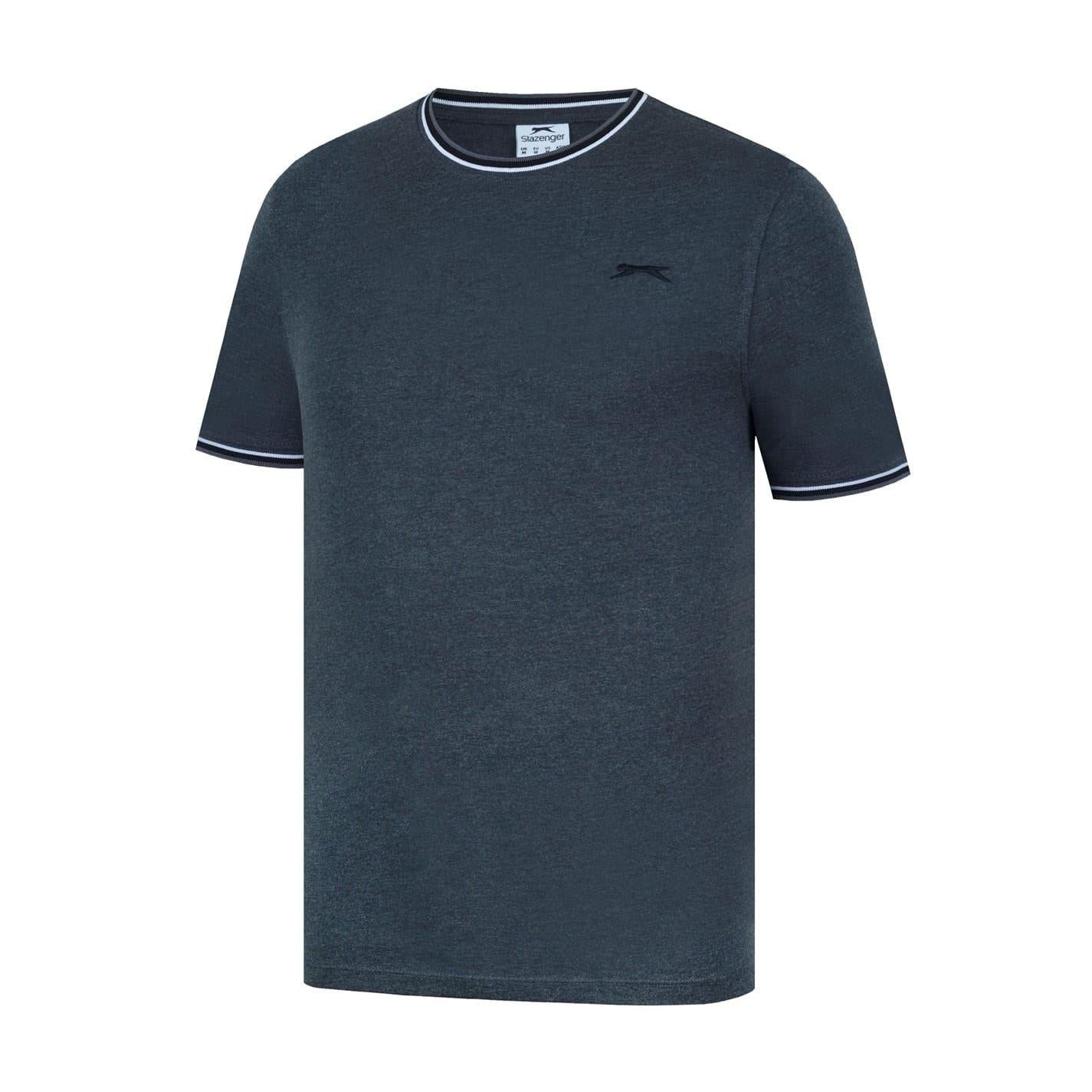 Charcoal Marl - Side - Slazenger Mens Cotton T-Shirt