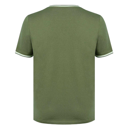 Khaki Green - Back - Slazenger Mens Cotton T-Shirt