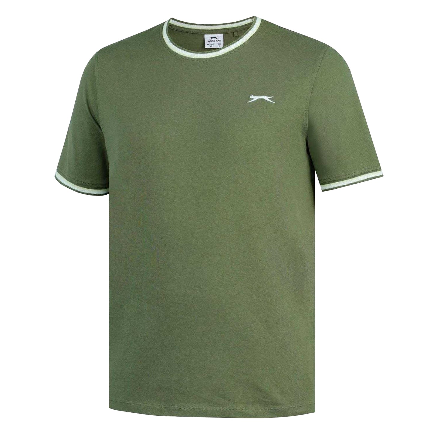 Khaki Green - Side - Slazenger Mens Cotton T-Shirt