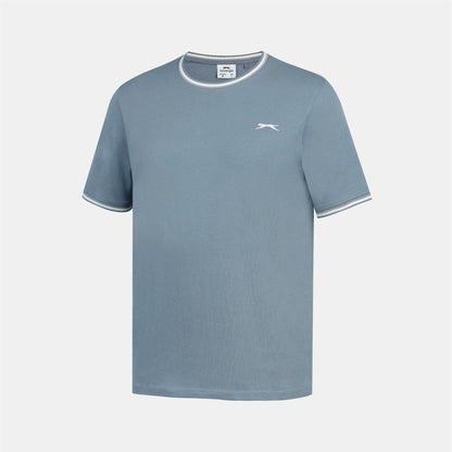Slate Blue - Back - Slazenger Mens Cotton T-Shirt
