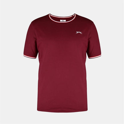 Burgundy Marl - Front - Slazenger Mens Cotton T-Shirt