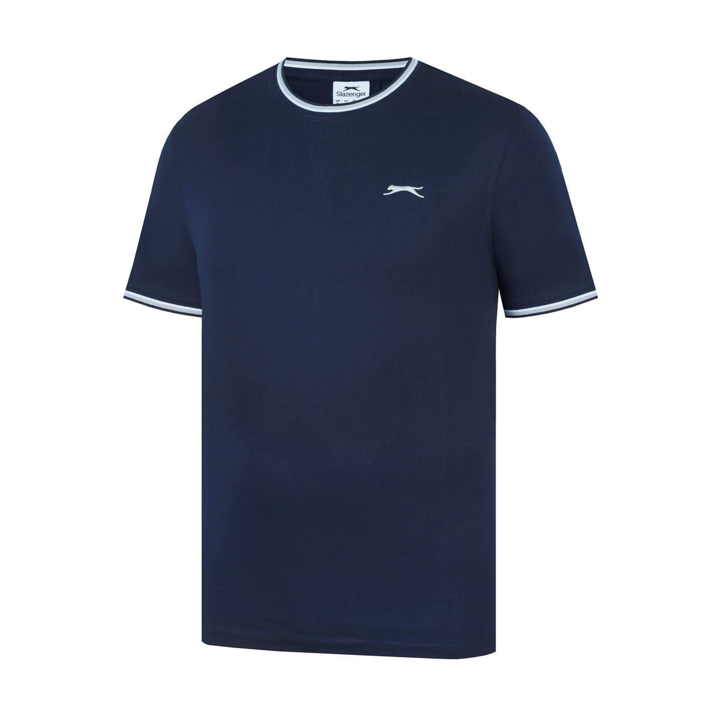 Navy - Side - Slazenger Mens Cotton T-Shirt