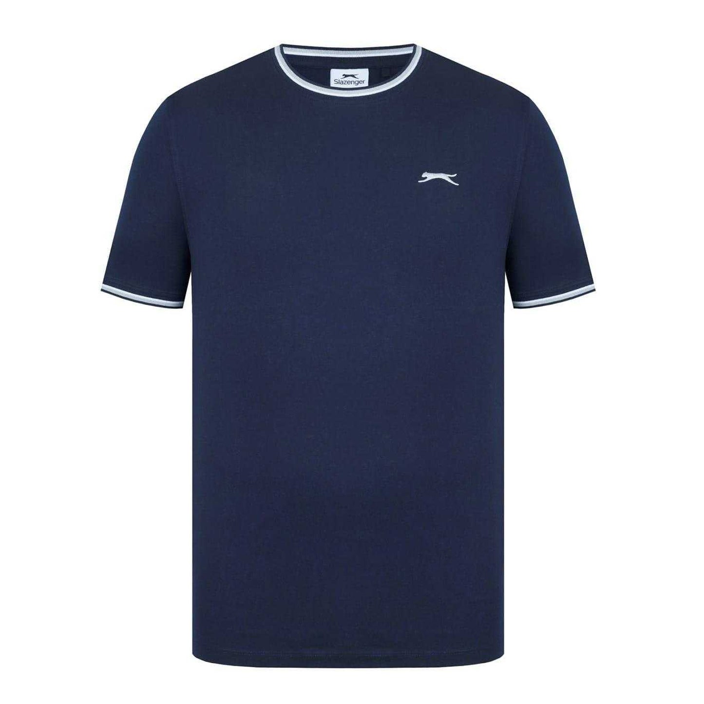 Navy - Front - Slazenger Mens Cotton T-Shirt