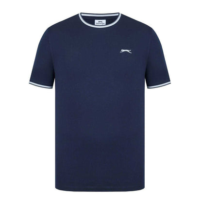 Navy - Front - Slazenger Mens Cotton T-Shirt
