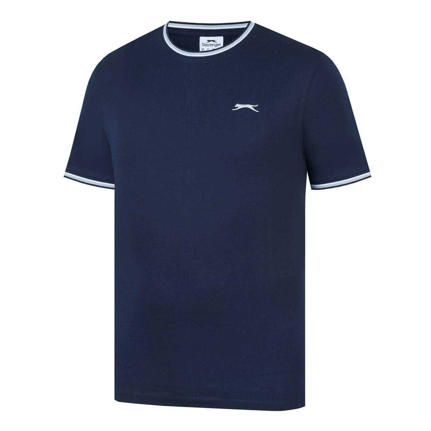 Navy - Side - Slazenger Mens Cotton T-Shirt