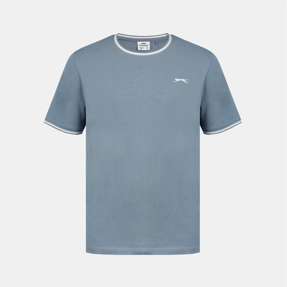 Slate Blue - Front - Slazenger Mens Cotton T-Shirt