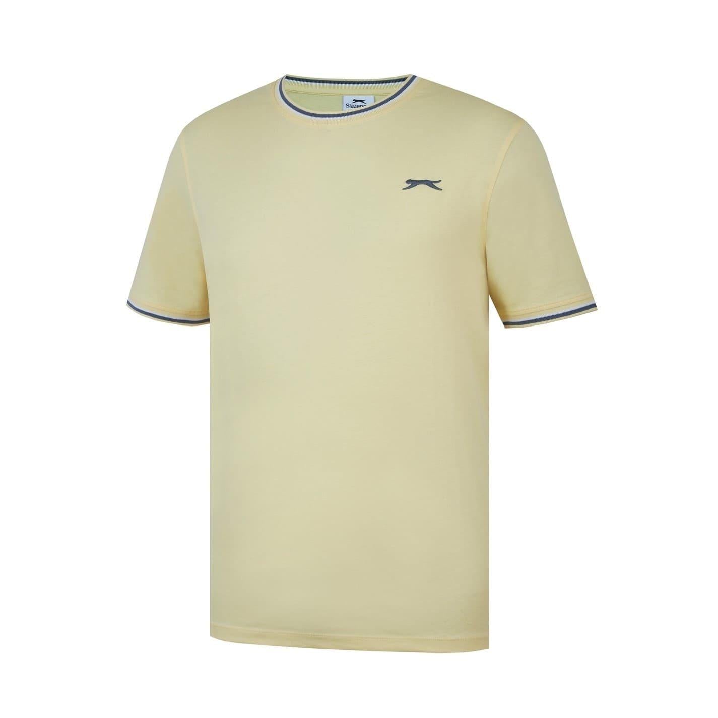 Yellow - Side - Slazenger Mens Cotton T-Shirt