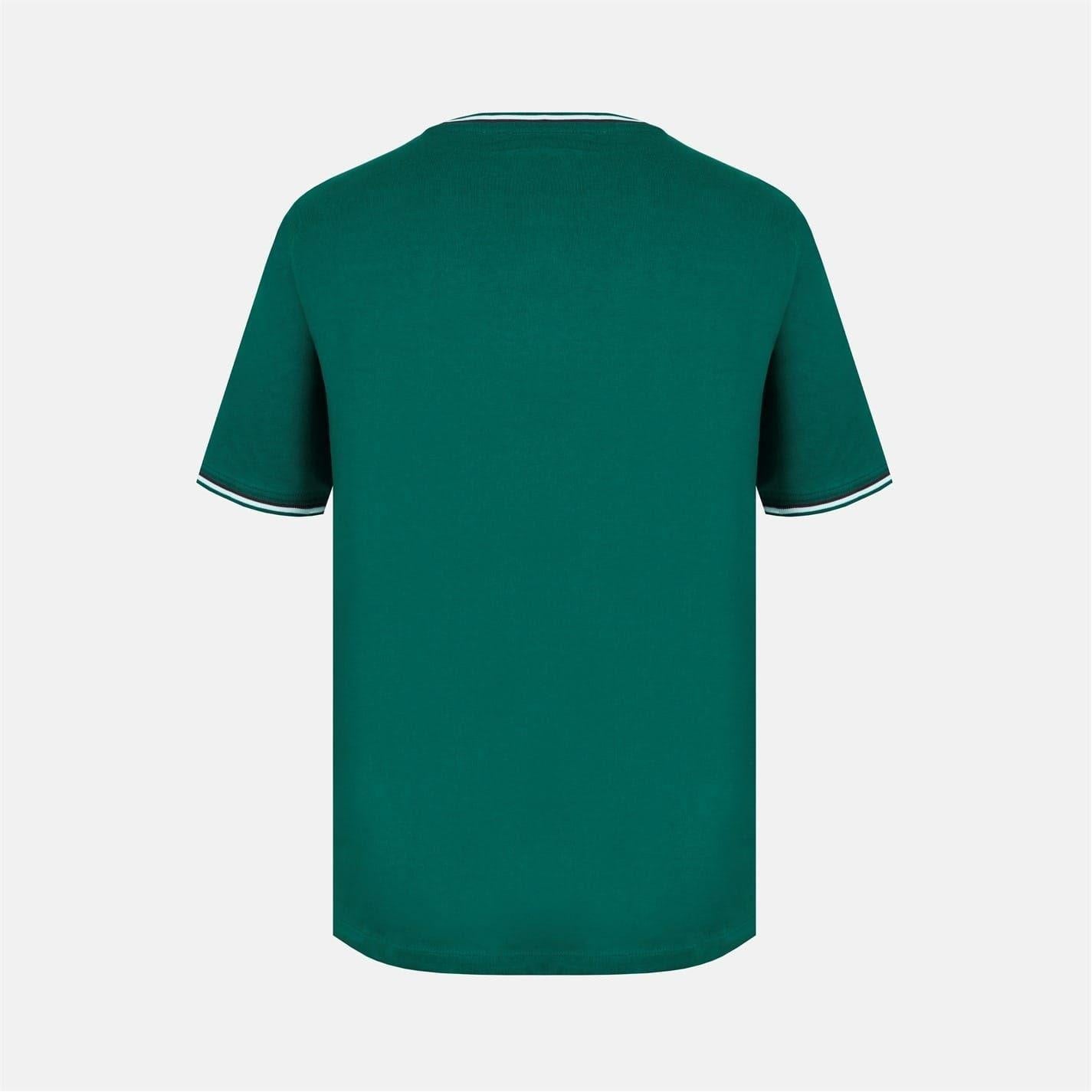 Bottle Green - Back - Slazenger Mens Cotton T-Shirt