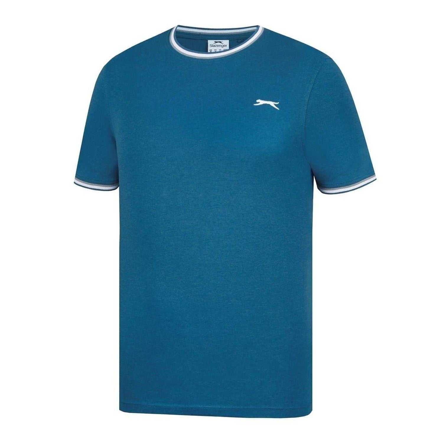 Teal - Side - Slazenger Mens Cotton T-Shirt