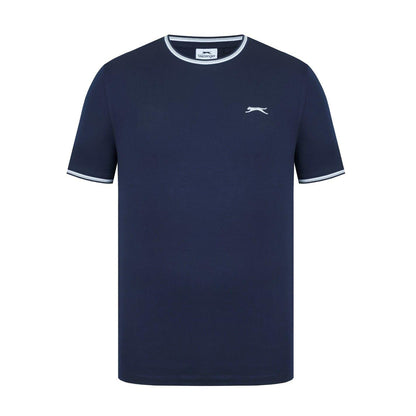 Navy - Front - Slazenger Mens Cotton T-Shirt