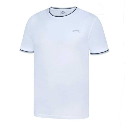 White - Side - Slazenger Mens Cotton T-Shirt