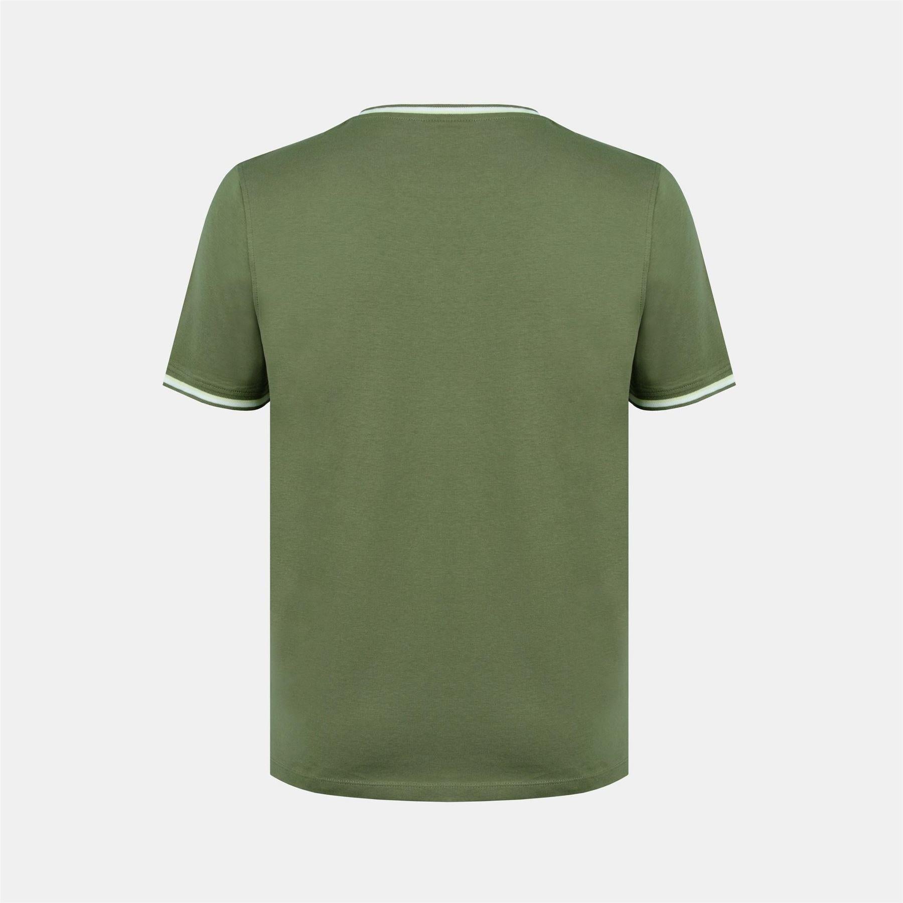 Khaki Green - Side - Slazenger Mens Cotton T-Shirt