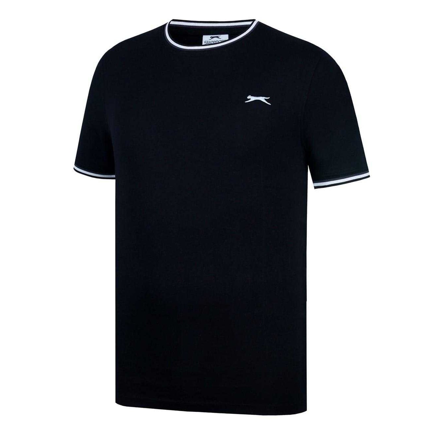 Black - Side - Slazenger Mens Cotton T-Shirt