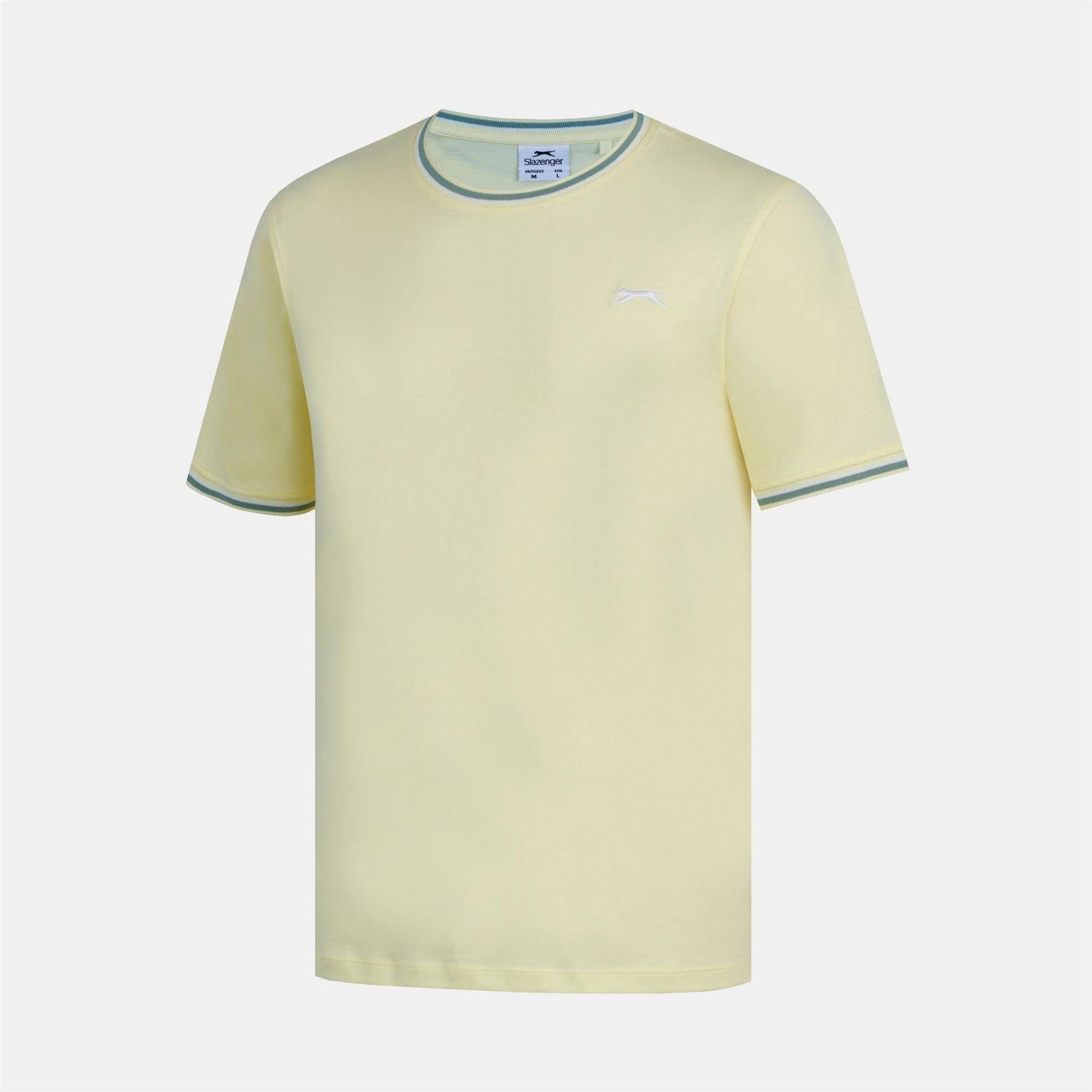 Light Yellow - Back - Slazenger Mens Cotton T-Shirt