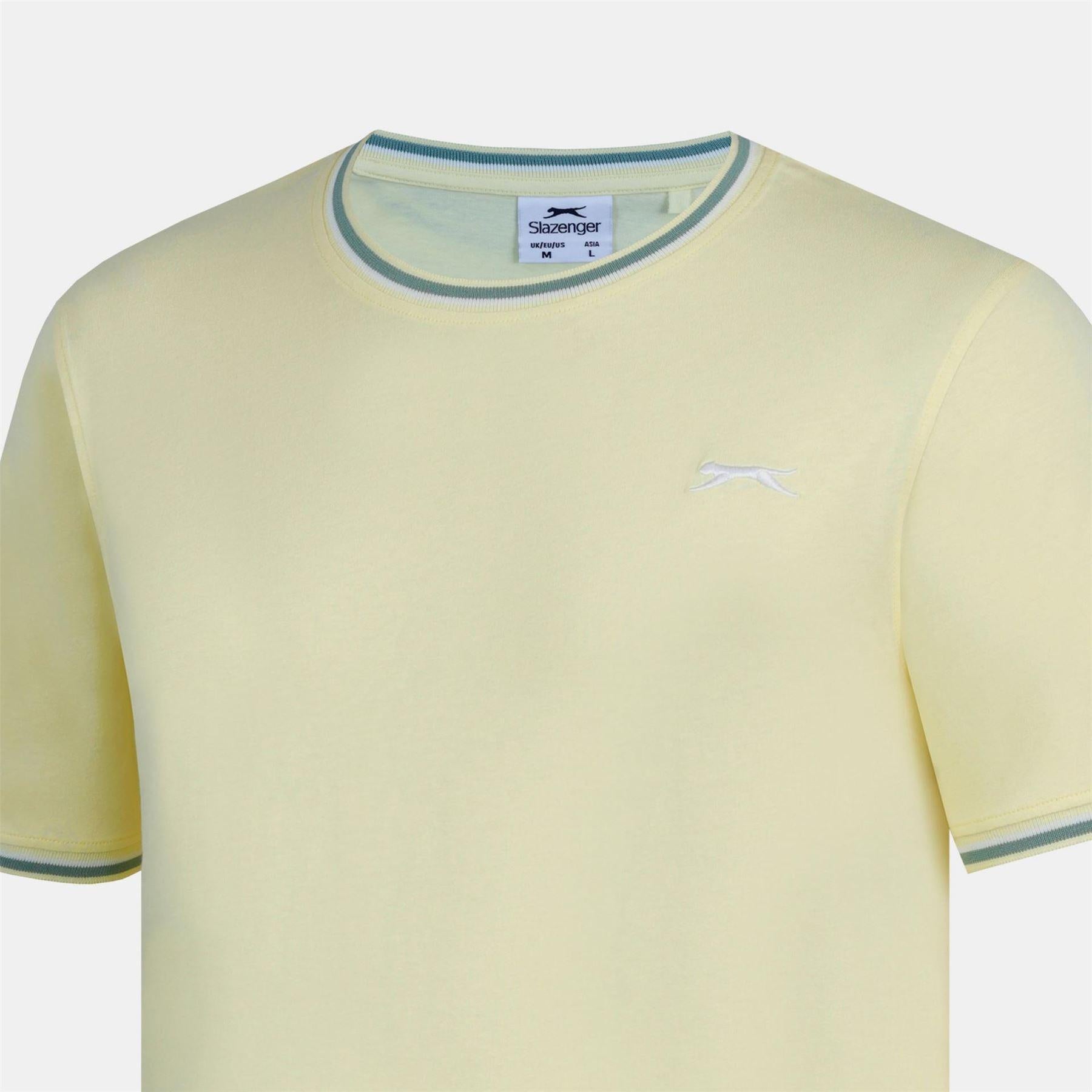 Light Yellow - Pack Shot - Slazenger Mens Cotton T-Shirt