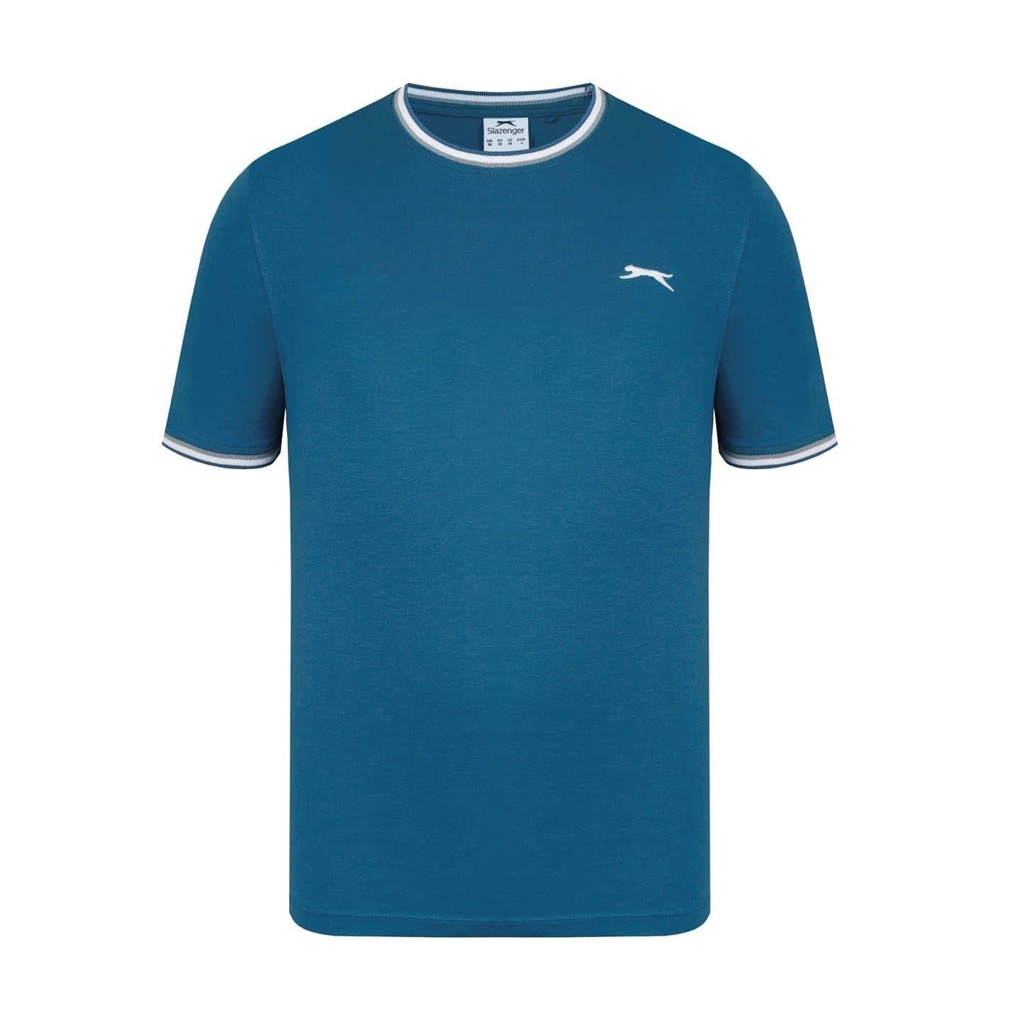 Teal - Front - Slazenger Mens Cotton T-Shirt