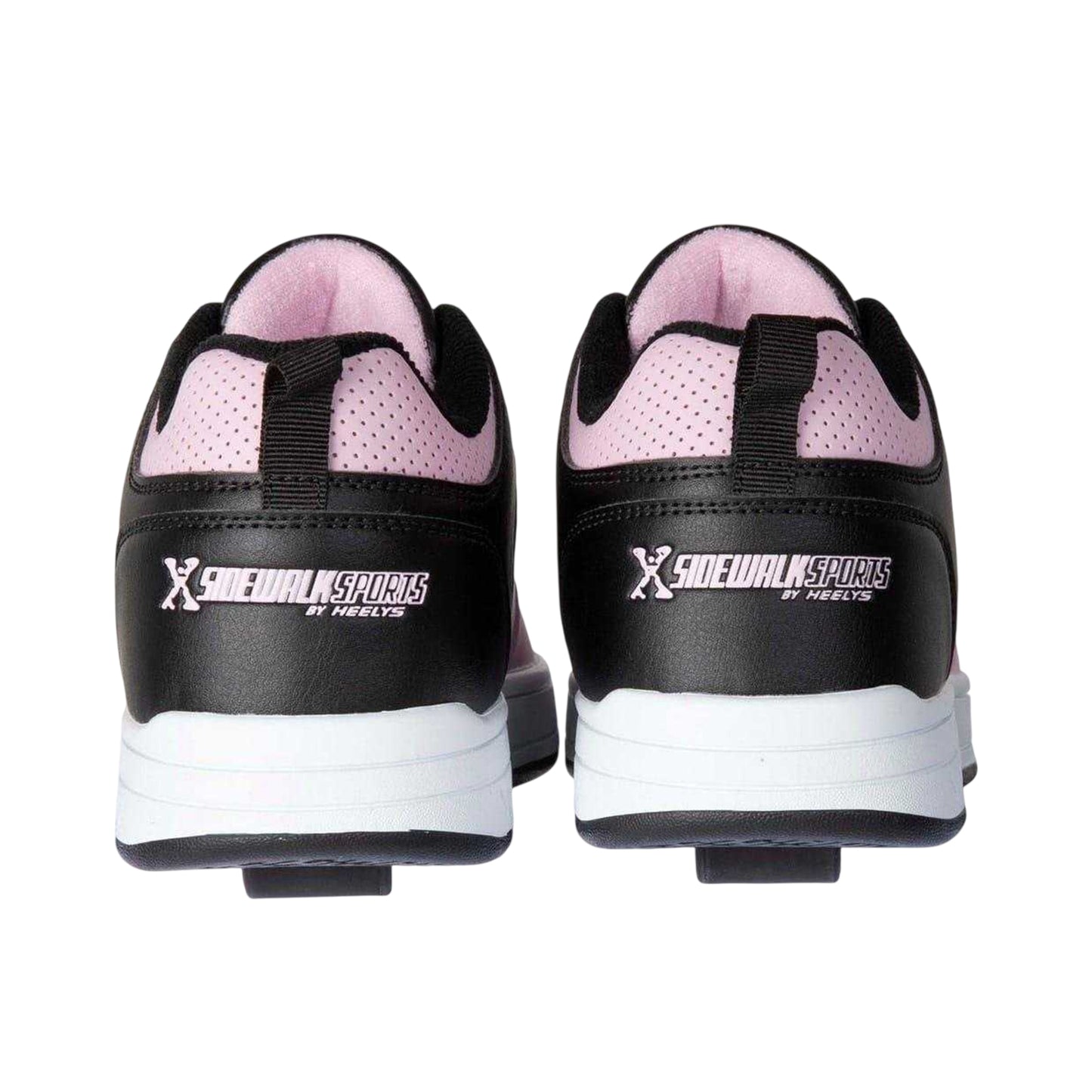 Black-Pink - Back - Sidewalk Sport Childrens-Kids Two Tone Trainers