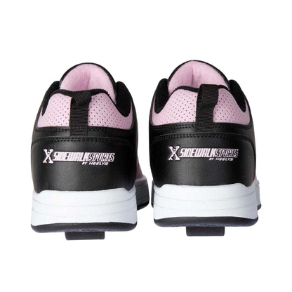 Black-Pink - Back - Sidewalk Sport Childrens-Kids Two Tone Trainers