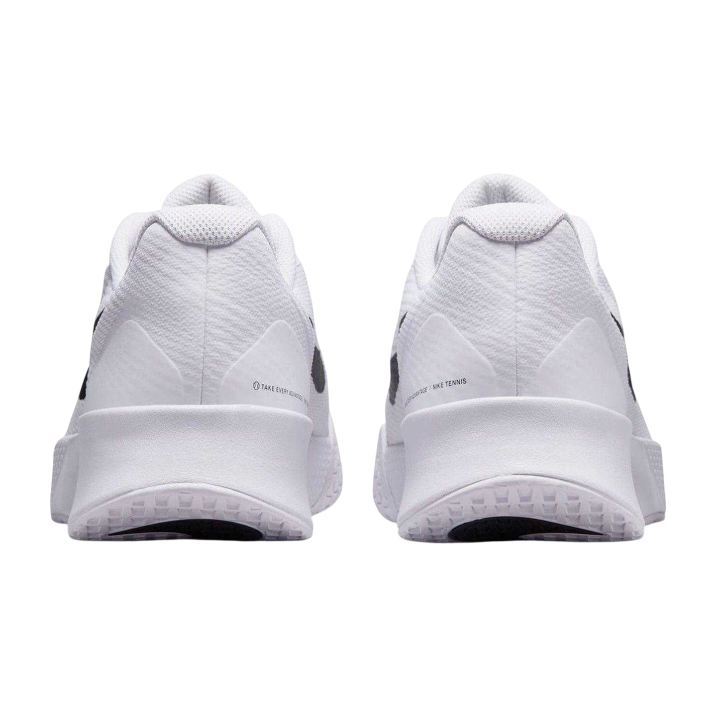White-Black - Back - Nike Mens Vapor Lite 3 Tennis Shoes