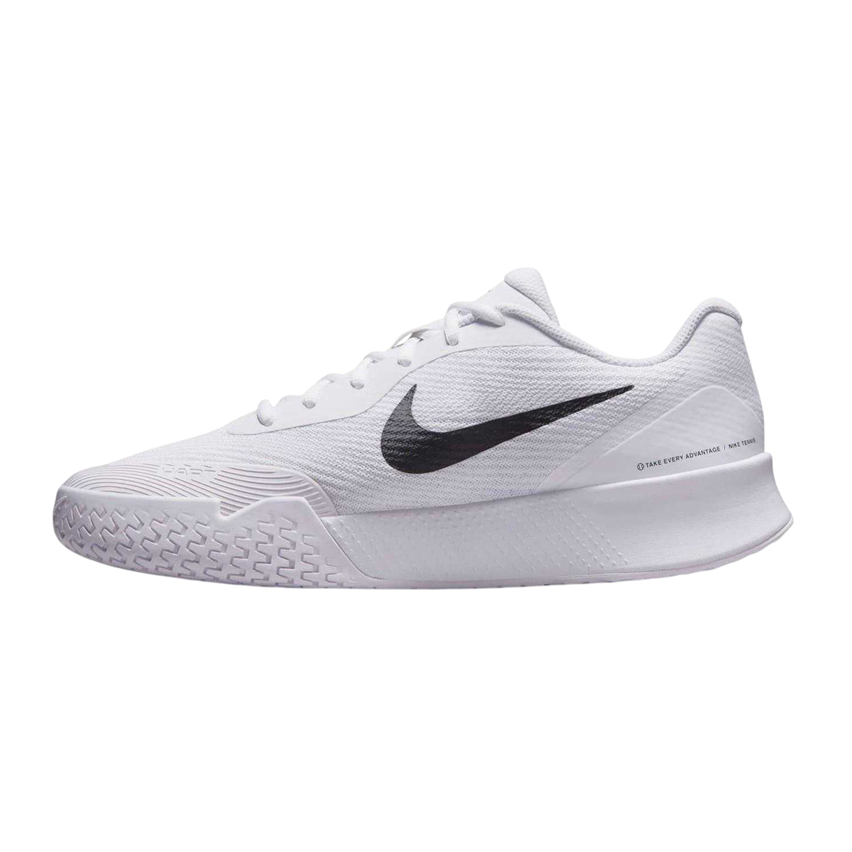 White-Black - Side - Nike Mens Vapor Lite 3 Tennis Shoes