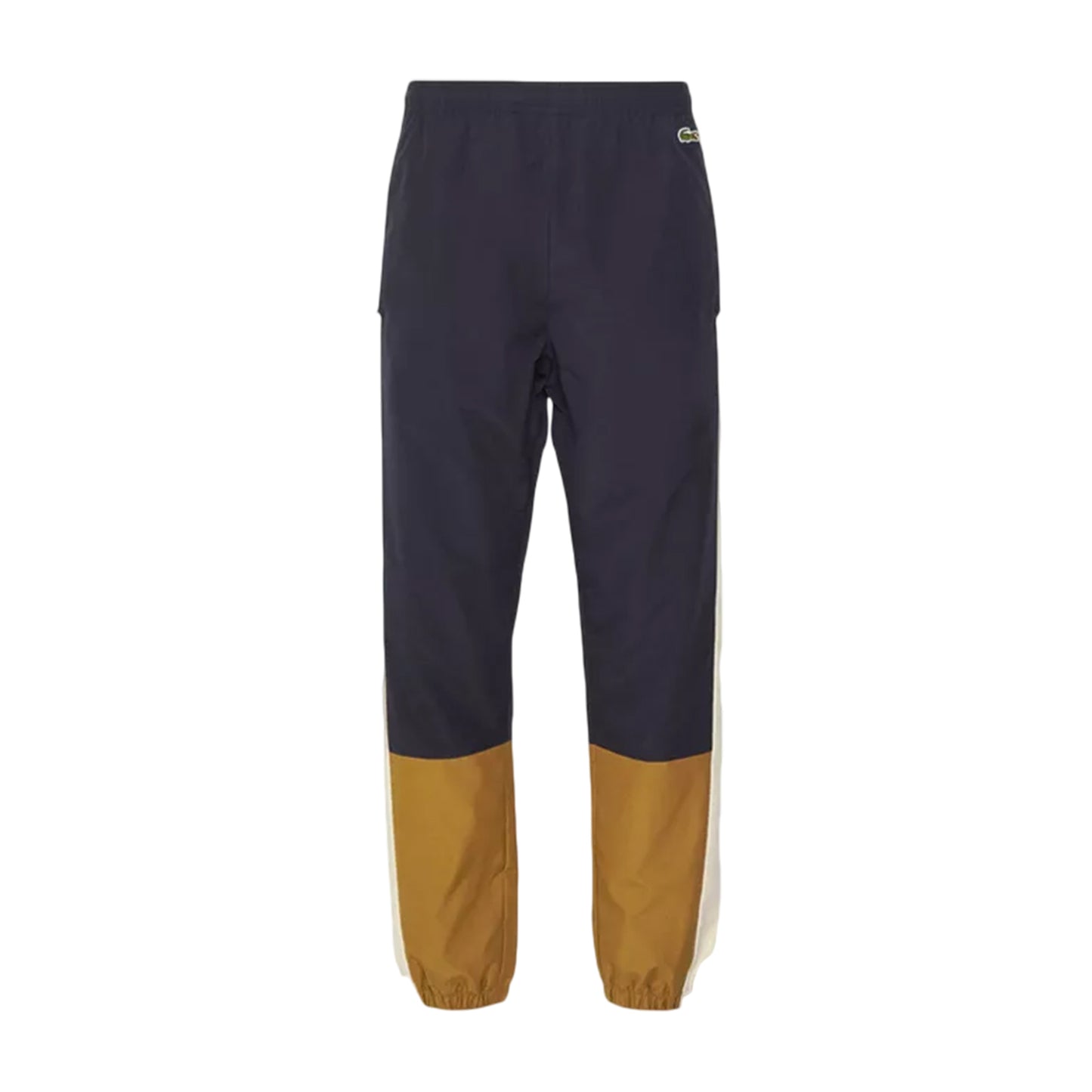 Navy-Brown - Front - Lacoste Mens Colour Block Tracksuit Bottoms