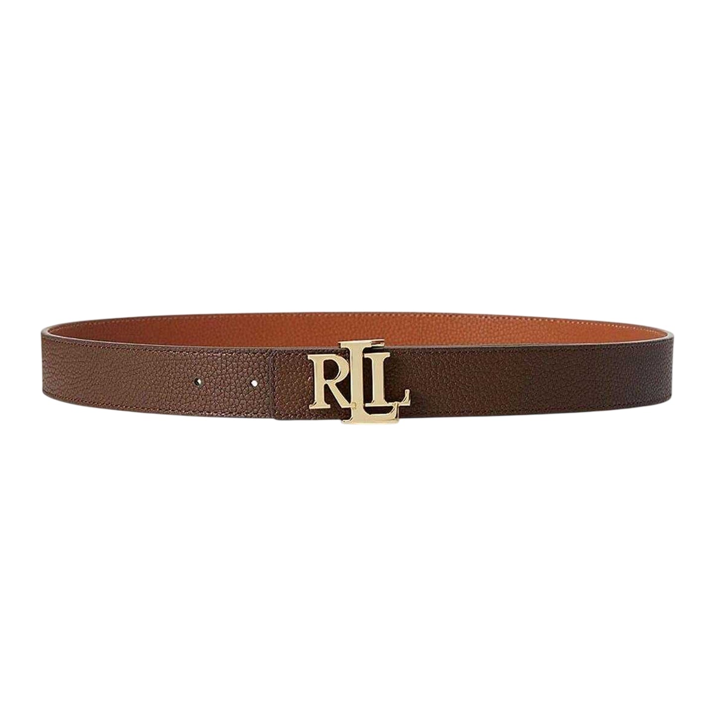 Chocolate-Dark Tan - Front - Ralph Lauren Womens-Ladies Lauren Leather Belt