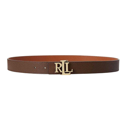 Chocolate-Dark Tan - Front - Ralph Lauren Womens-Ladies Lauren Leather Belt