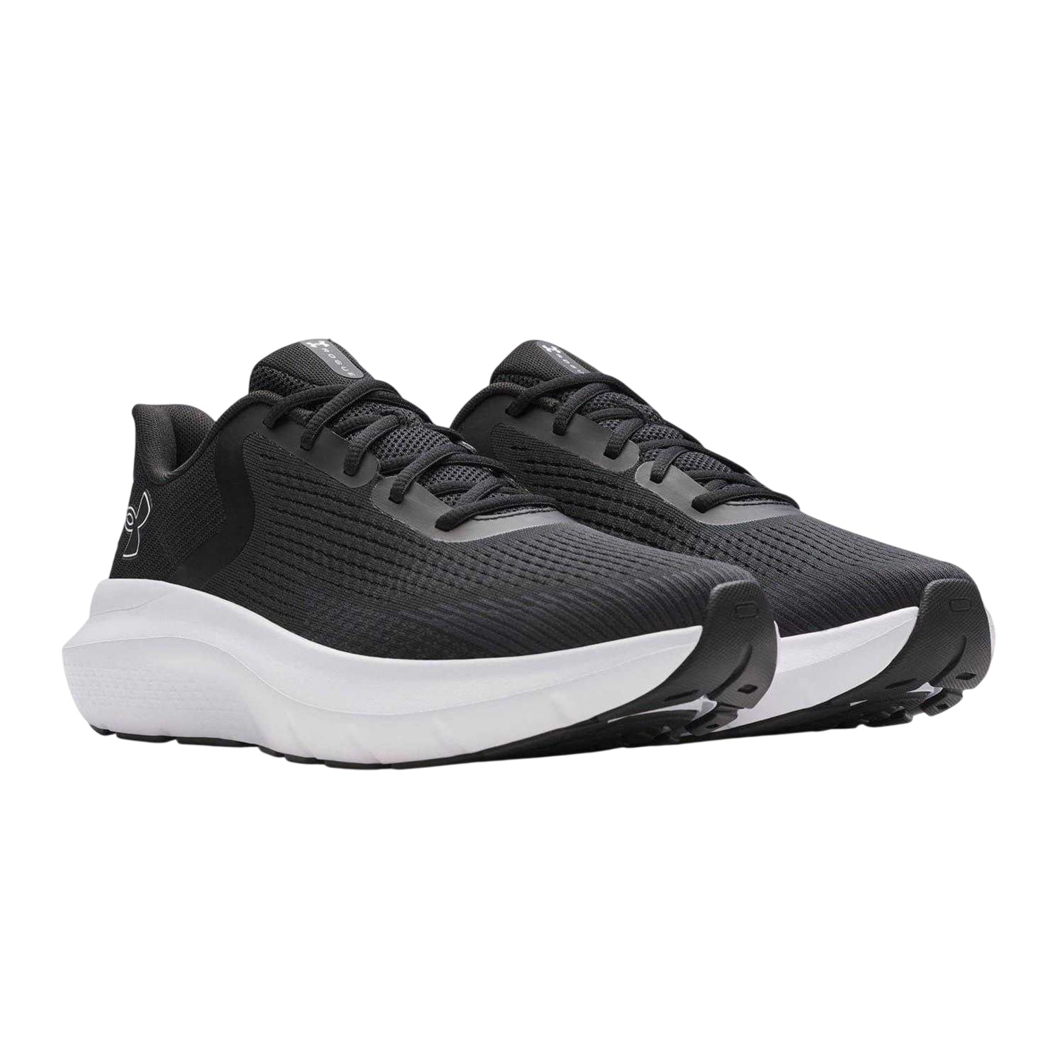 Black - Pack Shot - Under Armour Mens Charged Rogue 5 Low Cut Flat Trainers