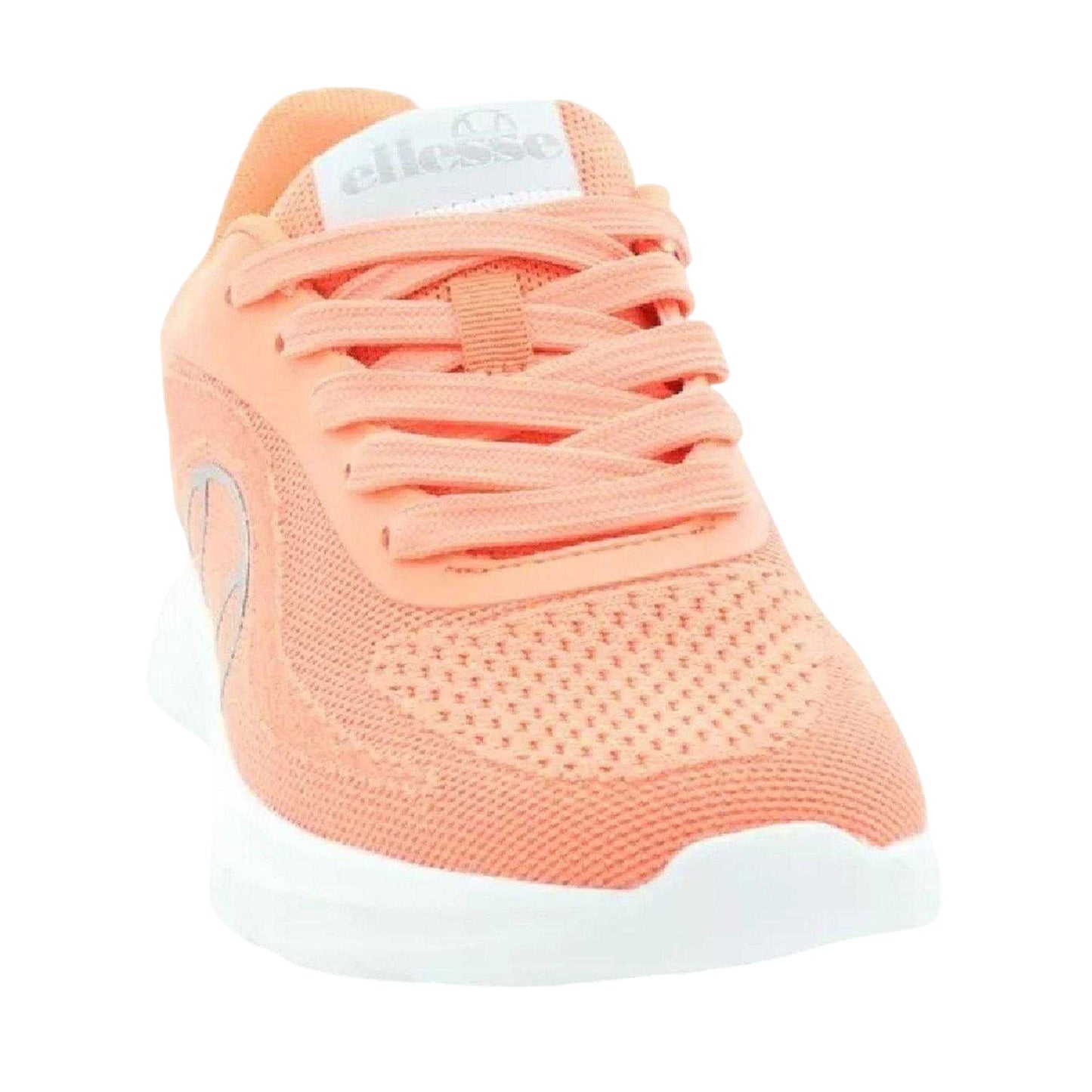 Salmon-White - Side - Ellesse Womens-Ladies Como Logo Low Cut Trainers