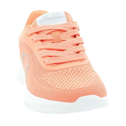 Salmon-White - Side - Ellesse Womens-Ladies Como Logo Low Cut Trainers