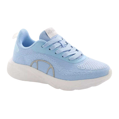 Skyblue Washed-White - Front - Ellesse Womens-Ladies Como Logo Low Cut Trainers