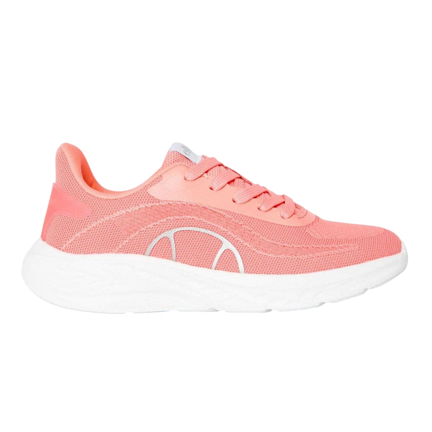 Salmon-White - Front - Ellesse Womens-Ladies Como Logo Low Cut Trainers