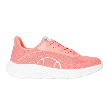 Salmon-White - Front - Ellesse Womens-Ladies Como Logo Low Cut Trainers