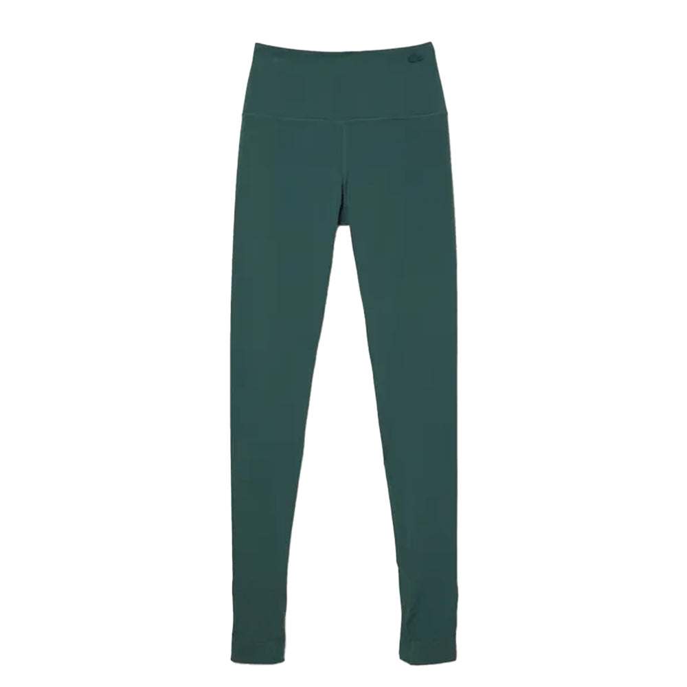 Green - Front - Lacoste Womens-Ladies Collapsible Stirrup Leggings