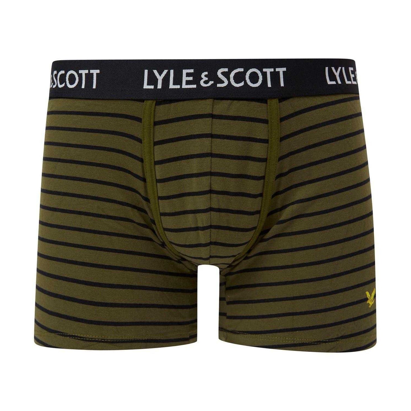 Multicoloured - Side - Lyle & Scott Mens Assorted Designs Boxer Briefs (Pack of 10)