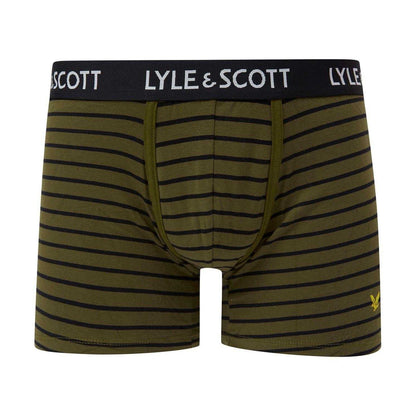 Multicoloured - Side - Lyle & Scott Mens Assorted Designs Boxer Briefs (Pack of 10)