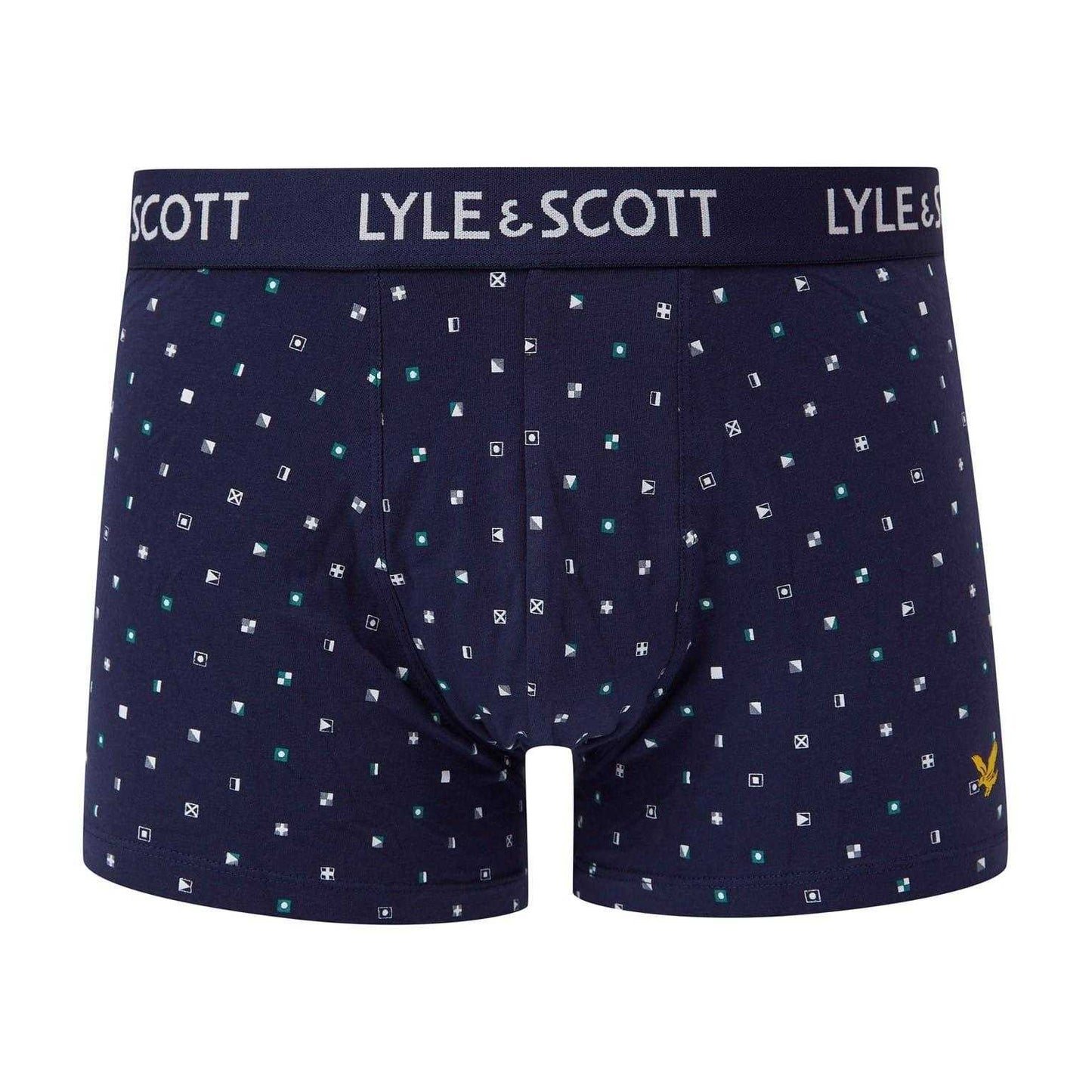 Multicoloured - Pack Shot - Lyle & Scott Mens Assorted Designs Boxer Briefs (Pack of 10)