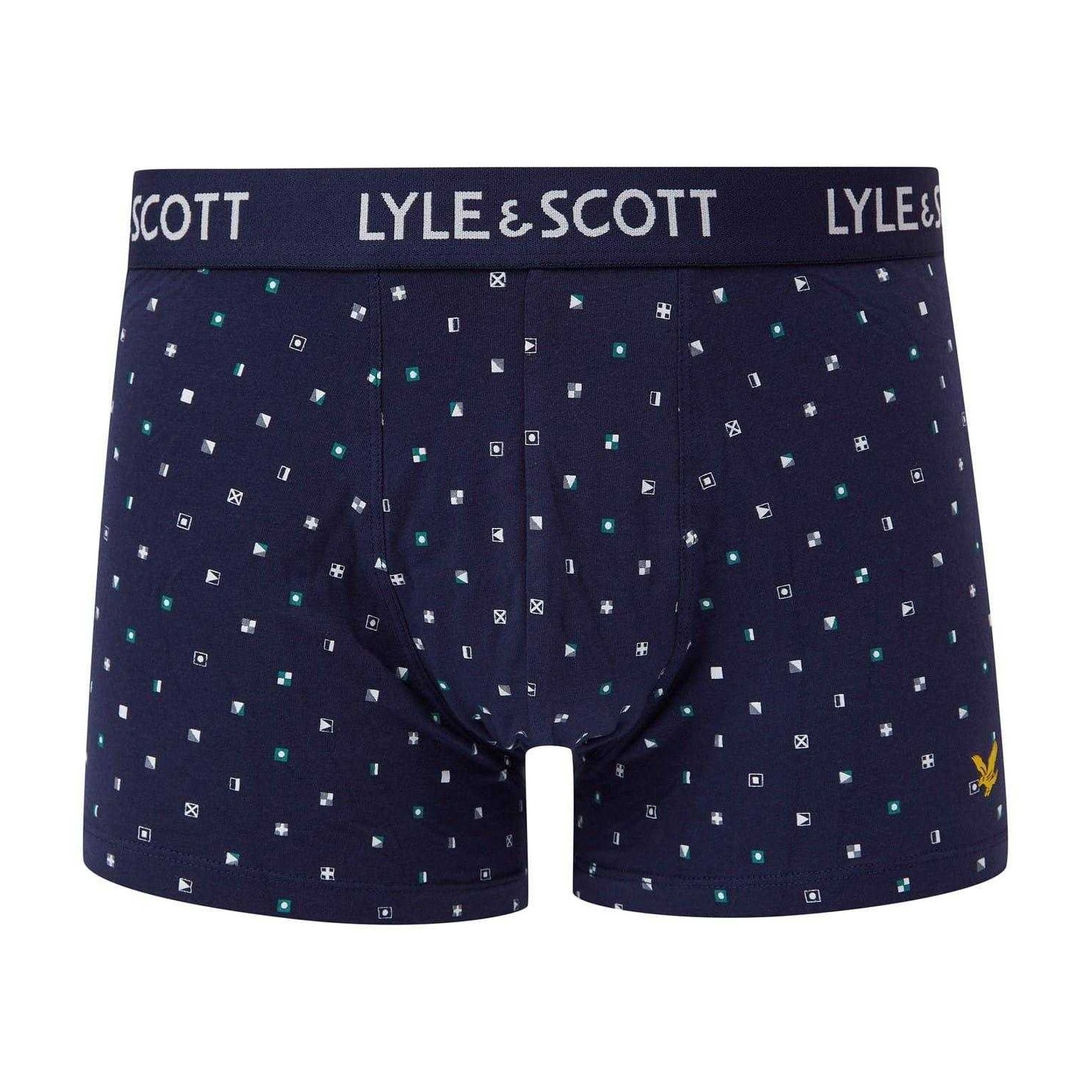 Multicoloured - Pack Shot - Lyle & Scott Mens Assorted Designs Boxer Briefs (Pack of 10)