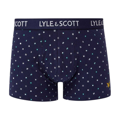 Multicoloured - Pack Shot - Lyle & Scott Mens Assorted Designs Boxer Briefs (Pack of 10)