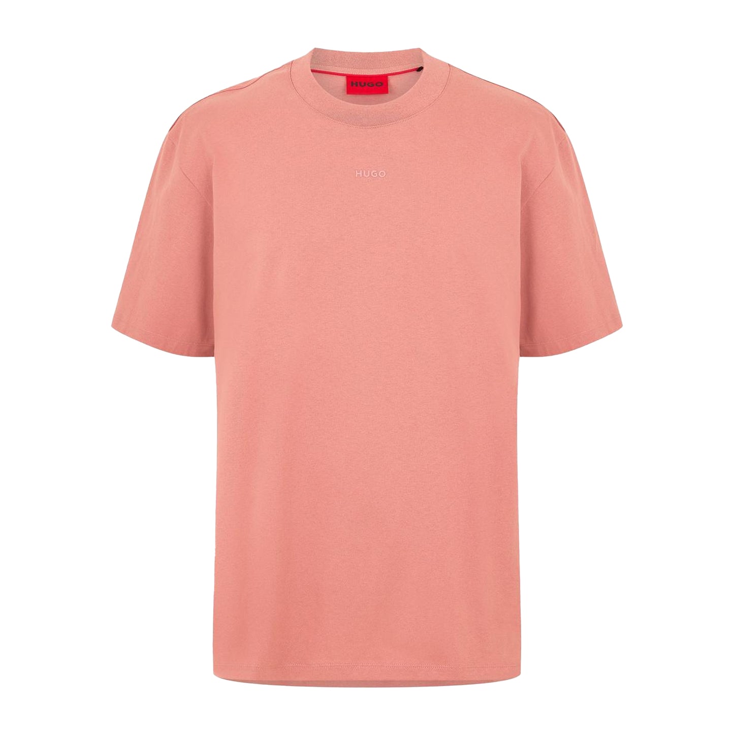 Pink - Front - Hugo Boss Mens Heavyweight Relaxed Fit T-Shirt