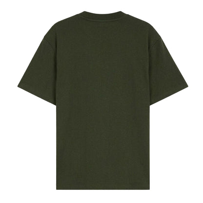 Dark Green - Back - Hugo Boss Mens Heavyweight Relaxed Fit T-Shirt