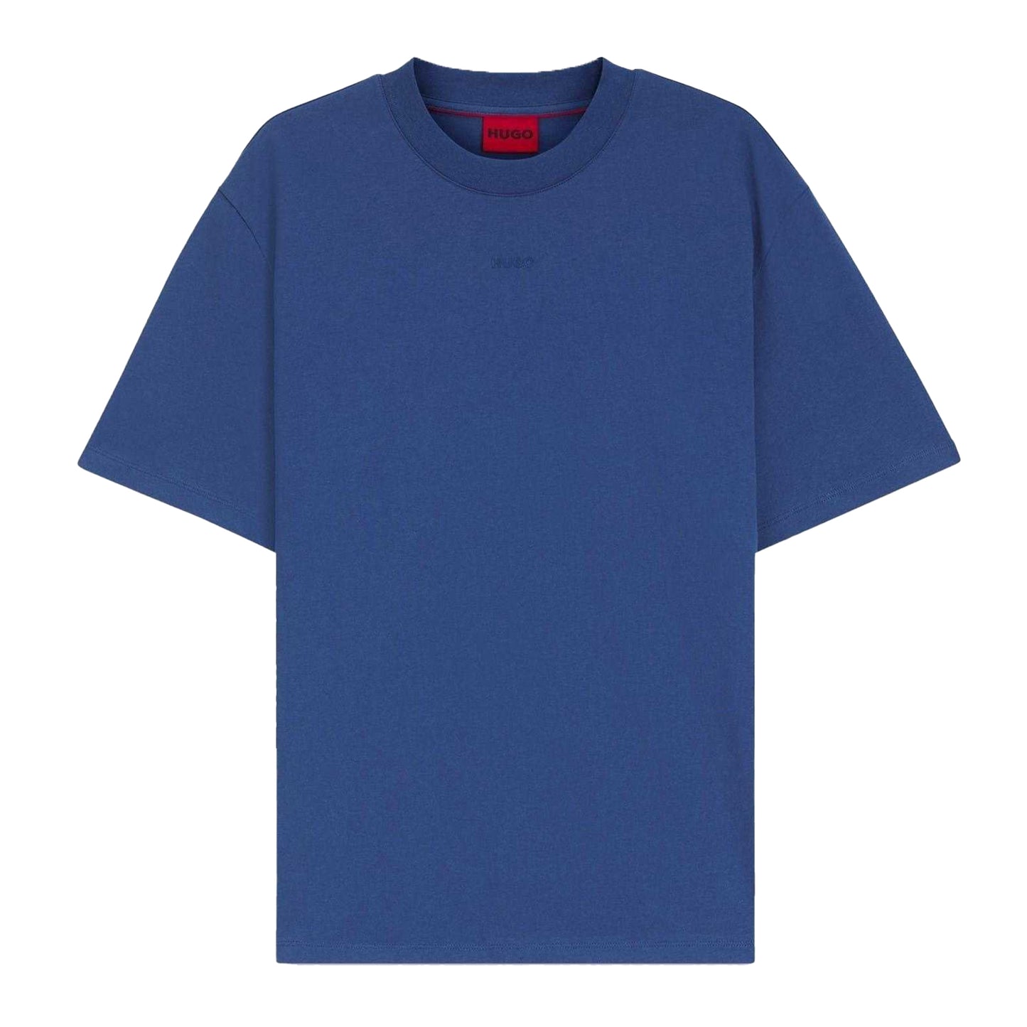 Medium Blue - Front - Hugo Boss Mens Heavyweight Relaxed Fit T-Shirt