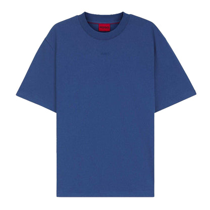 Medium Blue - Front - Hugo Boss Mens Heavyweight Relaxed Fit T-Shirt