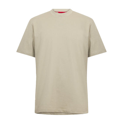 Beige - Front - Hugo Boss Mens Heavyweight Relaxed Fit T-Shirt