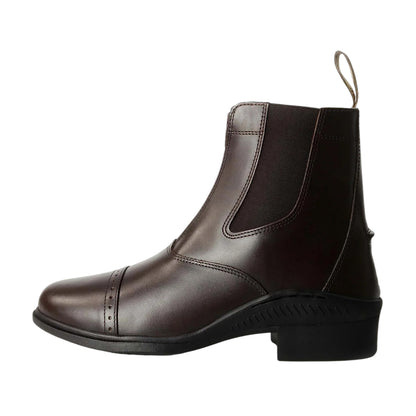 Brown - Back - Brogini Womens-Ladies Tivoli Leather Zip Paddock Boots