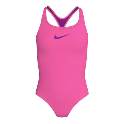 Hyper Pink - Front - Nike Girls Hydrastrong One Piece Swimsuit