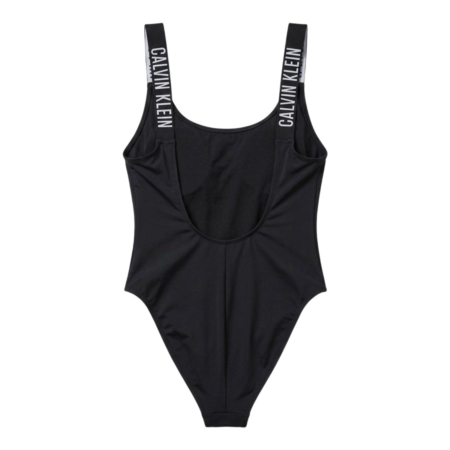 Black - Back - Calvin Klein Womens-Ladies Logo One Piece Swimsuit